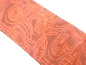 幾何学模様織り出し　名古屋帯